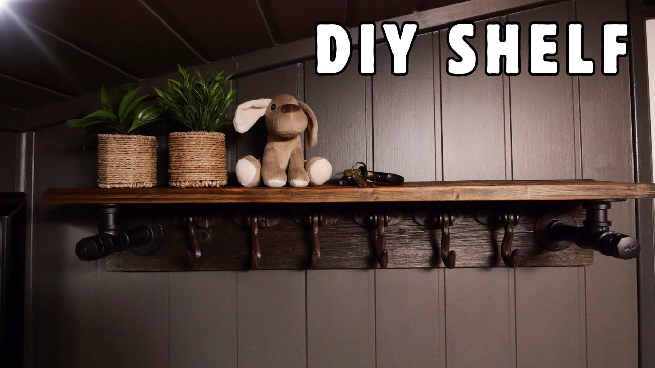 Старая дощатая полка с крючками Temu