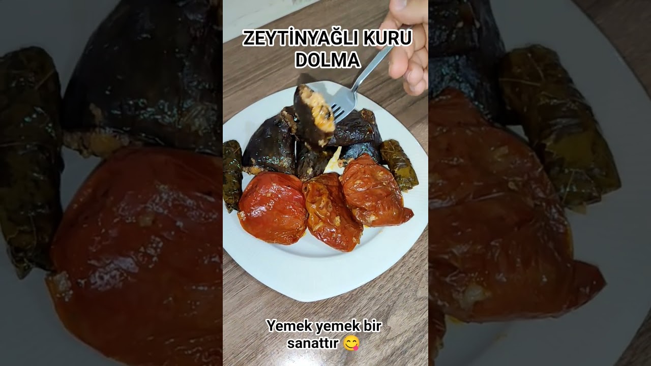 ZEYTINYAĞLI KARIŞIK KURU DOLMA TARİFİ🥙#yemektarifi #kurudolma #biberdolması #zeytinyağlıdolma #tarif
