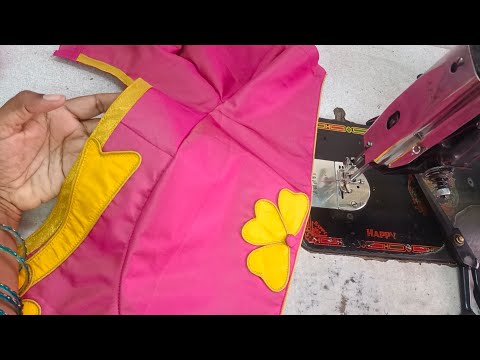 Easy and trending flower model sleeve design cutting and stitching for blouse 
