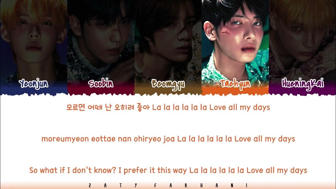 Happily Ever After Lyrics He Is We TXT 투모로우바이투게더 'Happily Ever After' Lyrics Color Coded Han Rom Eng 1