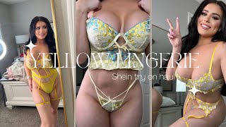 Shein All Yellow Lingerie Try On 