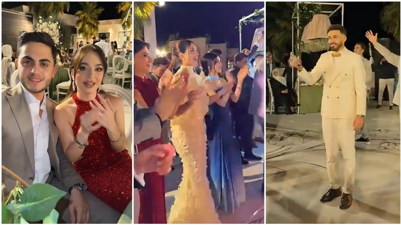 رقص العريس أسامة مع الفرقة دبكة 😍 اجواء حفلة خطوبة اسامة وشيرين 🔥