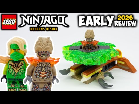YouTube thumbnail: Lloyd vs. Earth Monster Spinner EARLY 2026 Review! Ninjago Dragons Rising Season 4 Set 71850