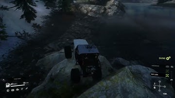Snowrunner out rock crawling with the land cruiser mod.