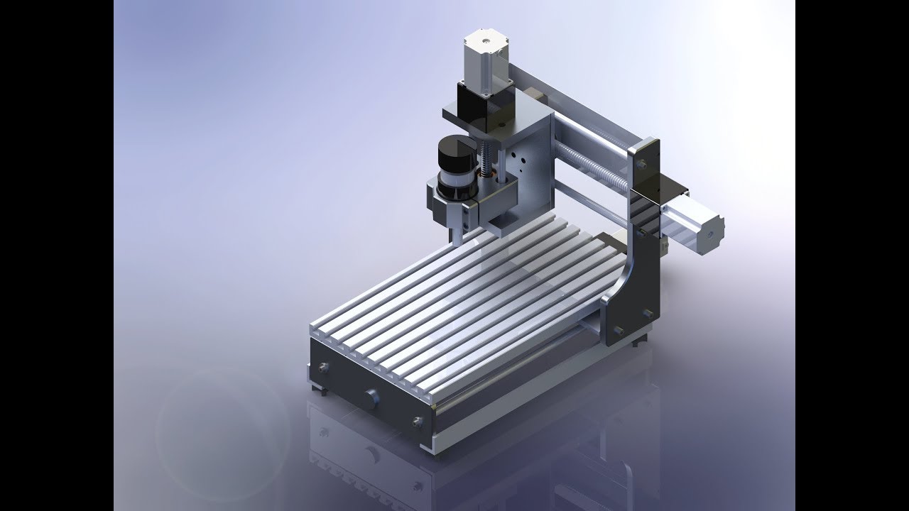 Animación en solidworks - CNC de 3 ejes - YouTube