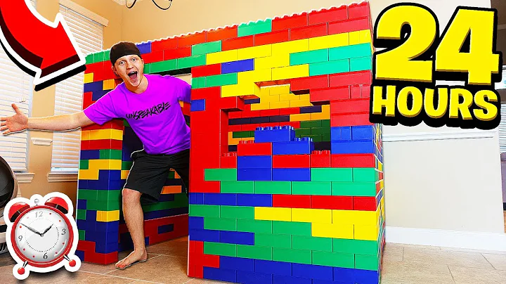 24 HOUR GIANT LEGO HOUSE CHALLENGE!