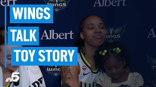Jessie from Toy Story interrupts Wings postgame video | NBC DFW