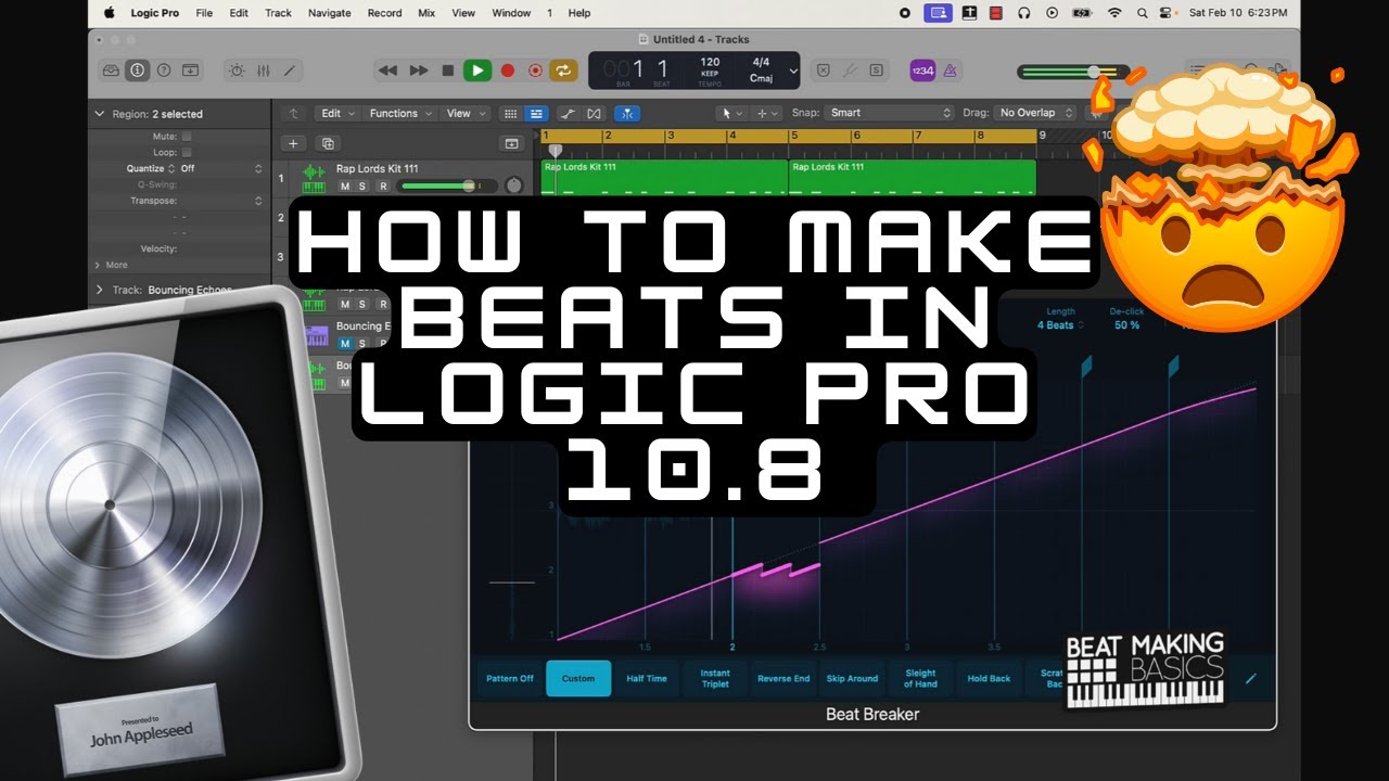 HOW TO MAKE BEATS IN LOGIC PRO 10.8 - LIKE A PRO! - YouTube