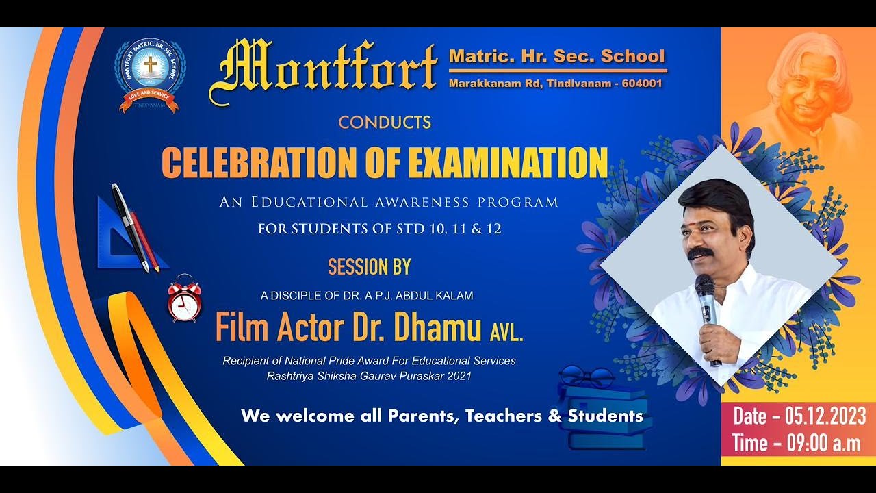 Motivational Seminar - By A disciple of Dr. APJ Abdul Kalam. Film Actor Dr. Dhamu AVL.
