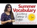 English Speaking Lesson – Summer Vocabulary  (Improve your English)
