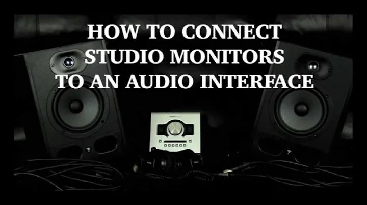 How To Connect Studio Monitors To An Audio Interface