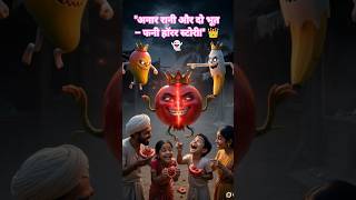 "तरबूज-खरबूजा Part 3 – भूत बनकर भी मस्ती!" 🤣 #funnyshorts #FruitFight #LoveAngle