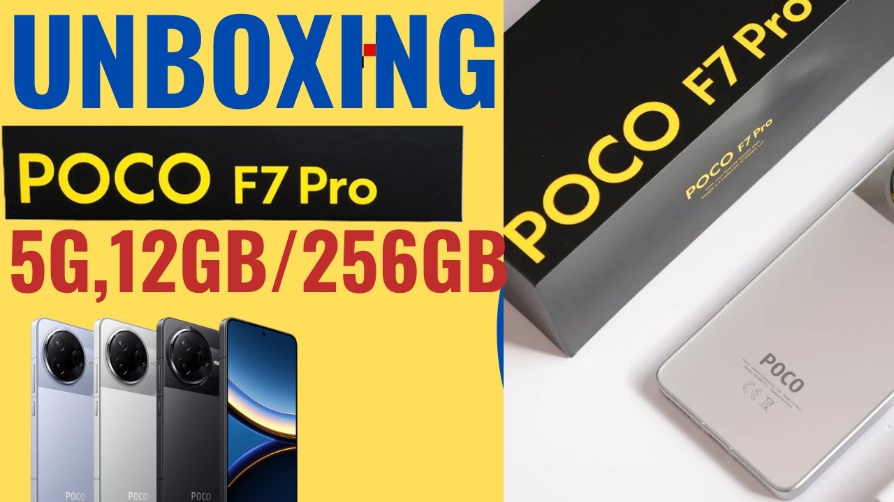 Unboxing POCO F7 Pro 5G (Phantom Black, 256 GB) (12 GB RAM) - YouTube