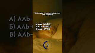Тесты для знания ислама #ислам #muslim #ayat #islamicshorts #коран #mashallah #тест #top #uzb