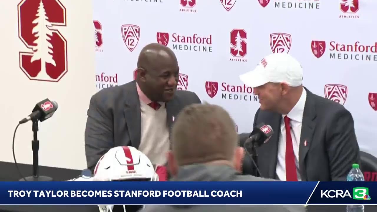 Stanford introduces Troy Taylor as head football coach
