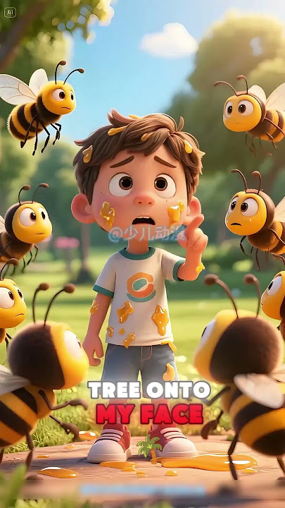 Honey Heist Mystery! Kid & Bees Team Up Against Sleeping Bear Bandit! 🐻🍯 #SweetJustice#funny