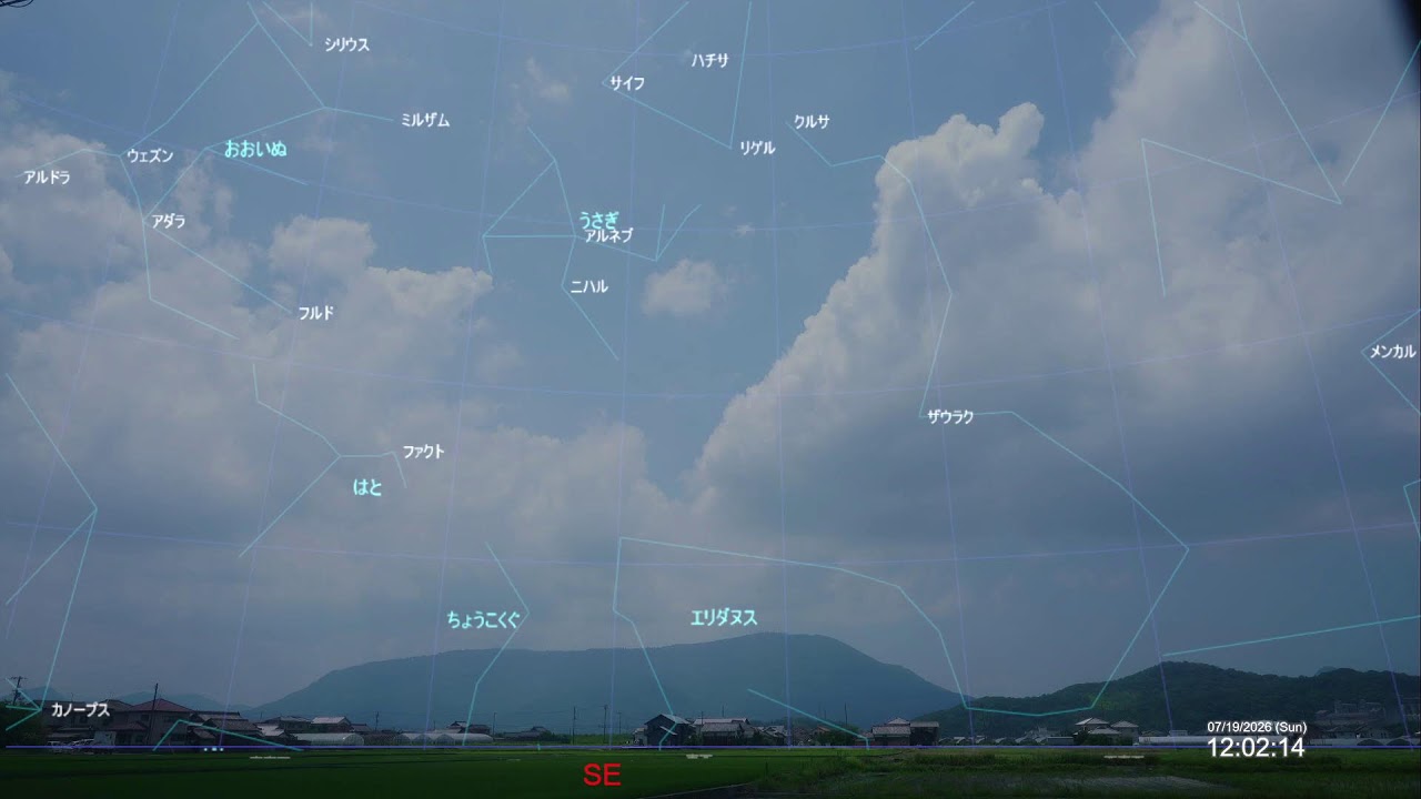Star Map : Marugame Kagawa, Japan