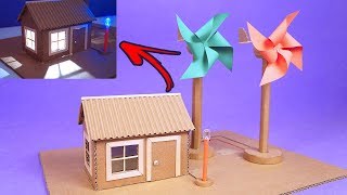 Increíble Maqueta De Mini Generador Eólico Con Cata Vento Para La Escuela