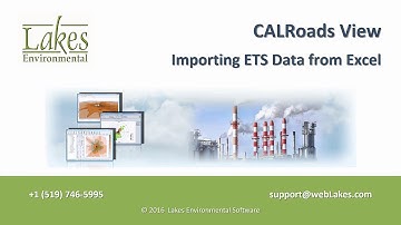CALRoads View Importing ETS Data from Excel