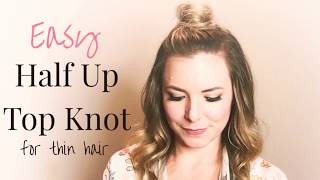 In this video you will learn to easily create half up top knot style
for fine and thin hair. it also work if have thicker hair, but may
hav...