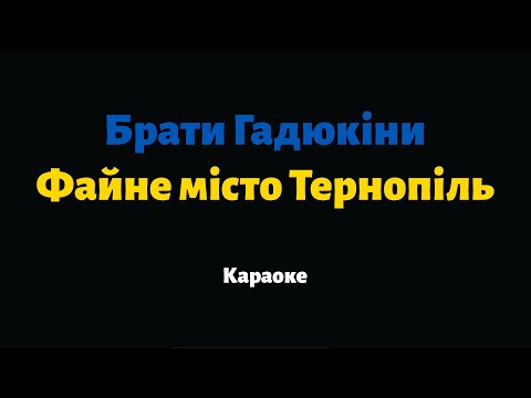 Брати Гадюкіни — Файне місто Тернопіль (Караоке)