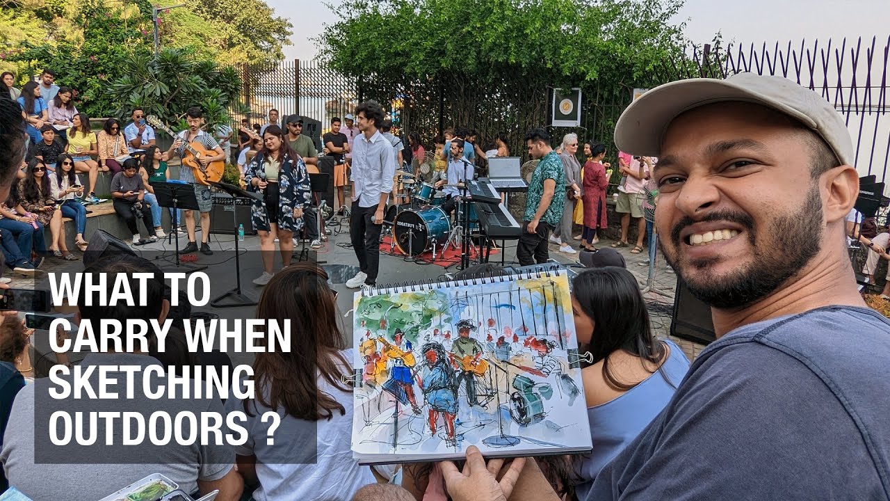 Indian Artist's Line and Wash URBAN SKETCHING Kit - YouTube