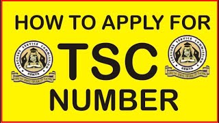 How to apply for TSC number guide
