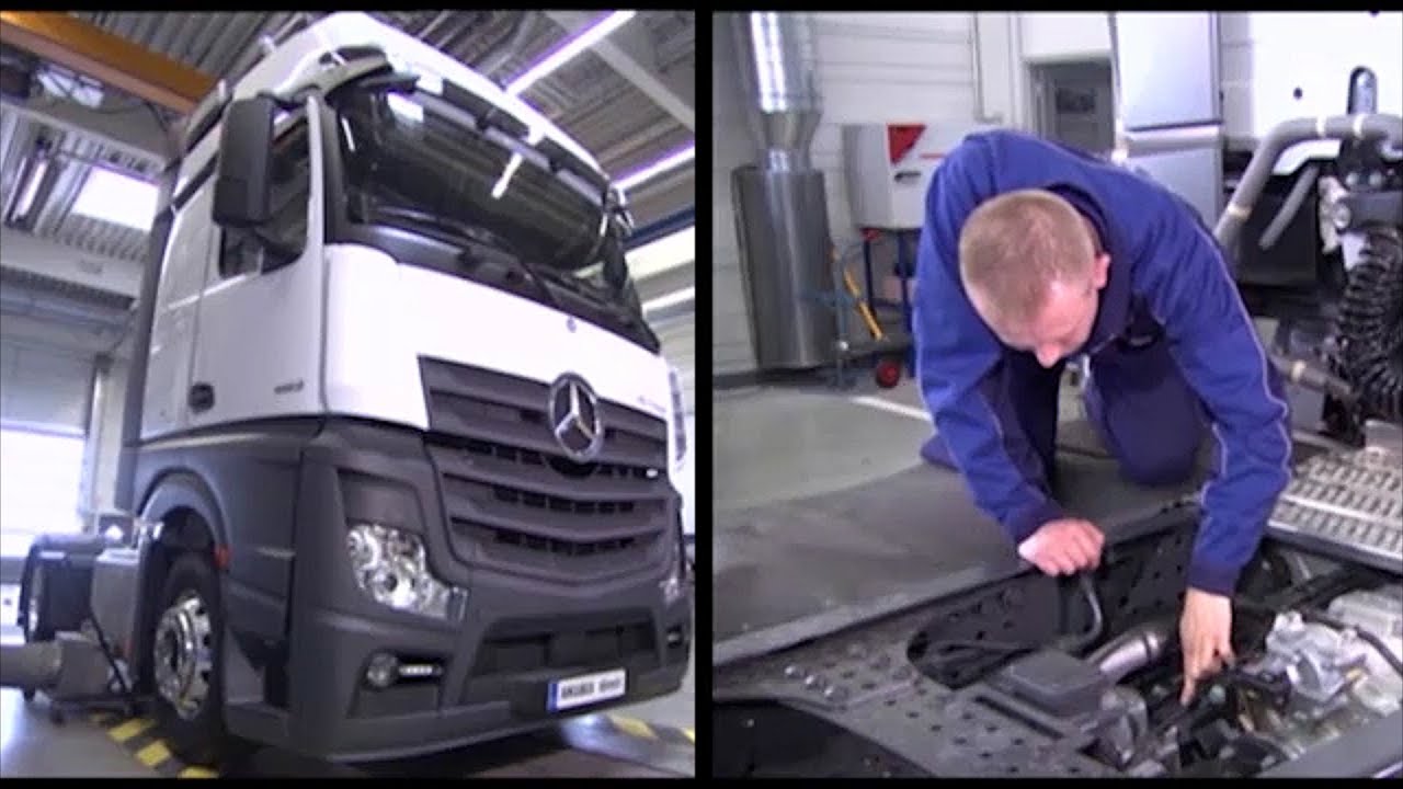 Как открыть капот мерседес актрос евро 6