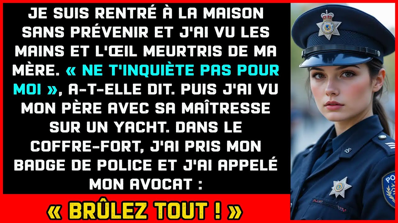 J’étais encore dans l’entrée, mon sac de voyage à la main, quand j’ai appelé mon avocat. Pas de bonjour. Juste trois mots : « Brûle tout. » Un silence. Puis : « Vous êtes sûre ? — Je n’ai jamais...