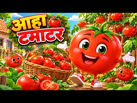 आहा टमाटर बड़े मजेदार | Aaha Tamatar Bade Mazedar | Hindi Rhymes for Kids | Ping Pong Tv Rhymes