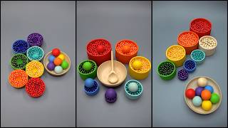 Oddly Satisfying✨🌈Reverse Video|Soothing Sounds Beads Balls Pearls and other screenshot 4