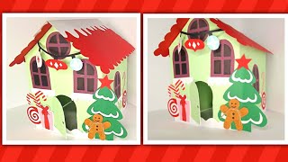 اعمال يدوية لفصل الشتاء ❄ صنع بيت من ورق ? how to make paper house - paper crafts