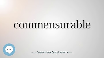commensurable (Every English Word Pronounced) 📕🔊🗣️😎✅