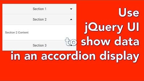 10 - Accordion formatting with jQuery UI