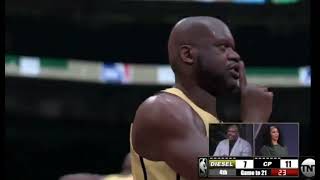 SHAQ walked off the set after Candace Parker's team beat his in an NBA 2K simulation #nba #fyp