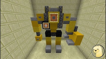 Minecraft - How To Build Transformers 5 Trench Robot Mode!