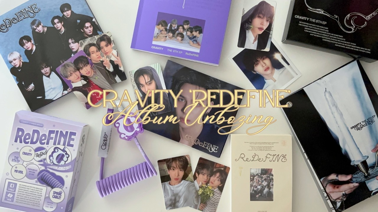 cravity 'ReDeFINE' album unboxing 𖦹 photobooks, digipack + md ver