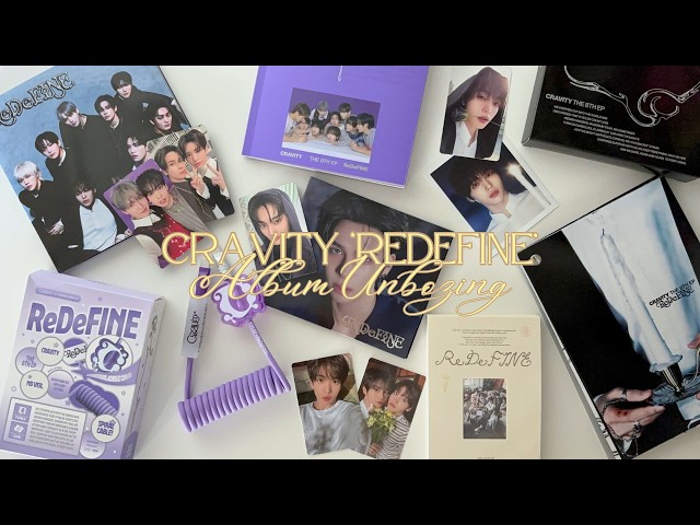cravity 'ReDeFINE' album unboxing 𖦹 photobooks, digipack + md ver