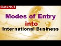 Modes of Entry into International Business