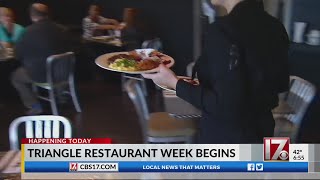 Triangle Restaurant Week begins Monday today!