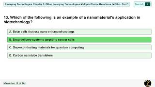 Emerging Technologies Chapter 7: Other Emerging Tech MCQs Part 1 | #Freshman #MCQs Net Worth