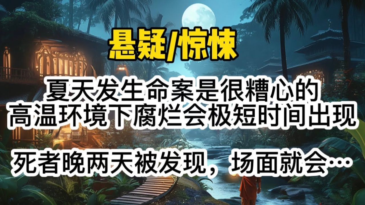 夏天发生命案是很糟心的。高温环境下，腐烂会在极短时间内出现。死者晚两天被发现，场面就会极具冲击力。