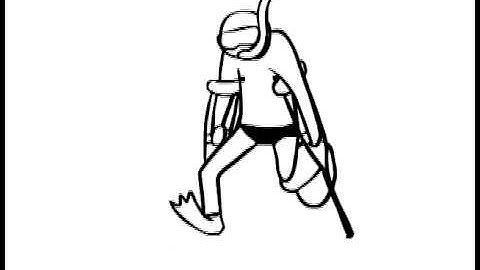 Walk Cycle #1 - 3/4 biped