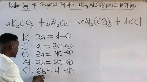 Algebraic method of balancing chemical equation you didn’t know #balance #viral #howto