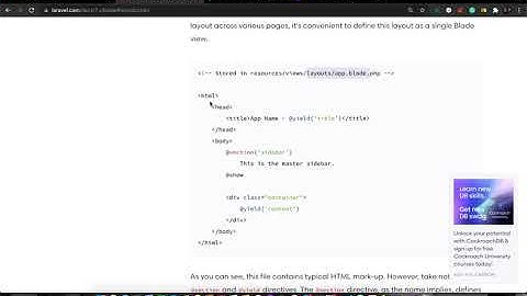 E15 - Blade using bootstrap for basic styling with header | Learn Laravel the EASY way