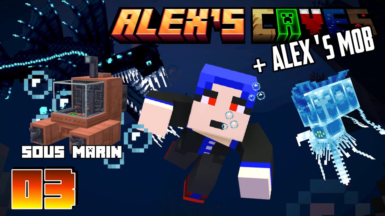 GROTTE "SUBNAUTICA" MINECRAFT : JE CHERCHE UN SOUS MARIN !! [ALEX'S