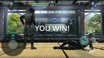 How to beat APPRENTICE in SHADOW FIGHT 3;HARD DIFFICULTY ;CHAPTER 3 ;MAIN QUEST