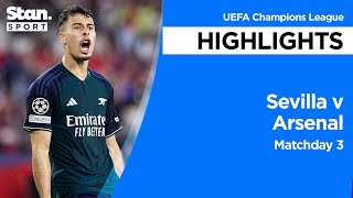 Thumbnail for Sevilla v Arsenal Highlights | 2023-24 | UEFA Champions League