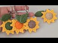 Tığ İşi Ayçiçeği Anahtarlık Tarifi | Cute Crochet Sunflower Keychain