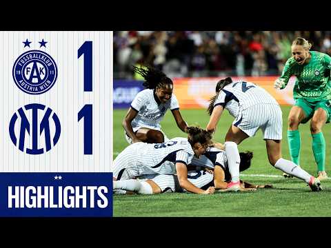 Video PAREGGIO ALL'ULTIMO RESPIRO DI ANDRES | AUSTRIA VIENNA 1-1 INTER | UEFA WOMENS CHAMPIONS LEAGUE
